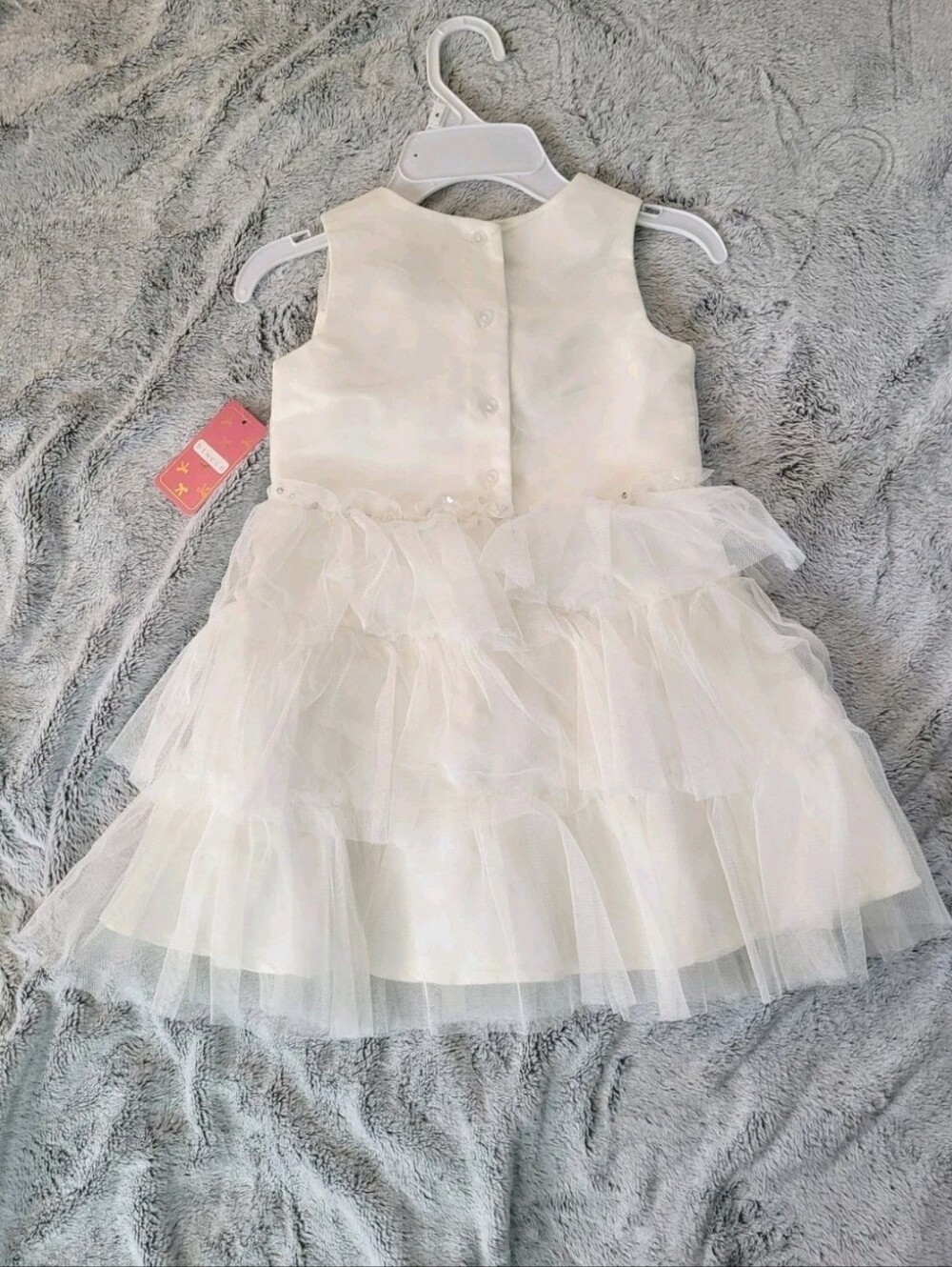 Btween Girls Size 4 Sleeveless Tulle Sequin Spring Summer Fall Flower Girl Dress - Picture 8 of 14